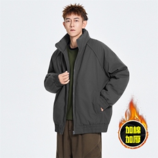 现货美式高街休闲棉衣夹克三防立领纯色户外工装加厚棉服外套，男装夹克，电商A486