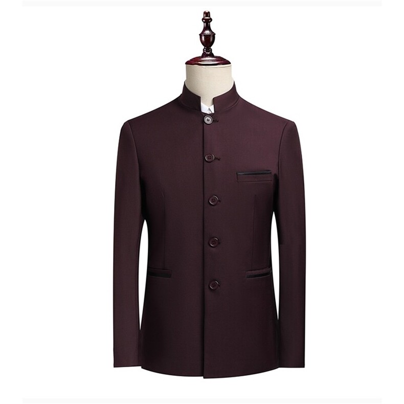 XZ8614P80西服立领外套西装伴郎服男上班新郎结婚套装正装礼服，男装西服，星座510A-2