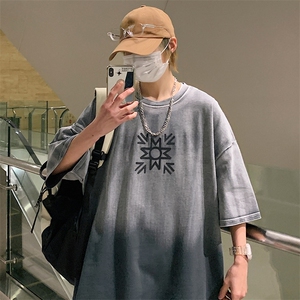 夏季新款圆领短袖T恤男女同款时尚渐变运动半袖 1533-P50 控价68图片