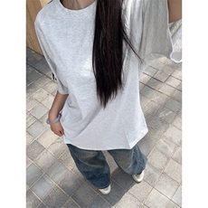 抖音得物品质二开240克宽松纯棉美式潮牌印花三条杠中性风短袖T恤，男装T恤，电商A486