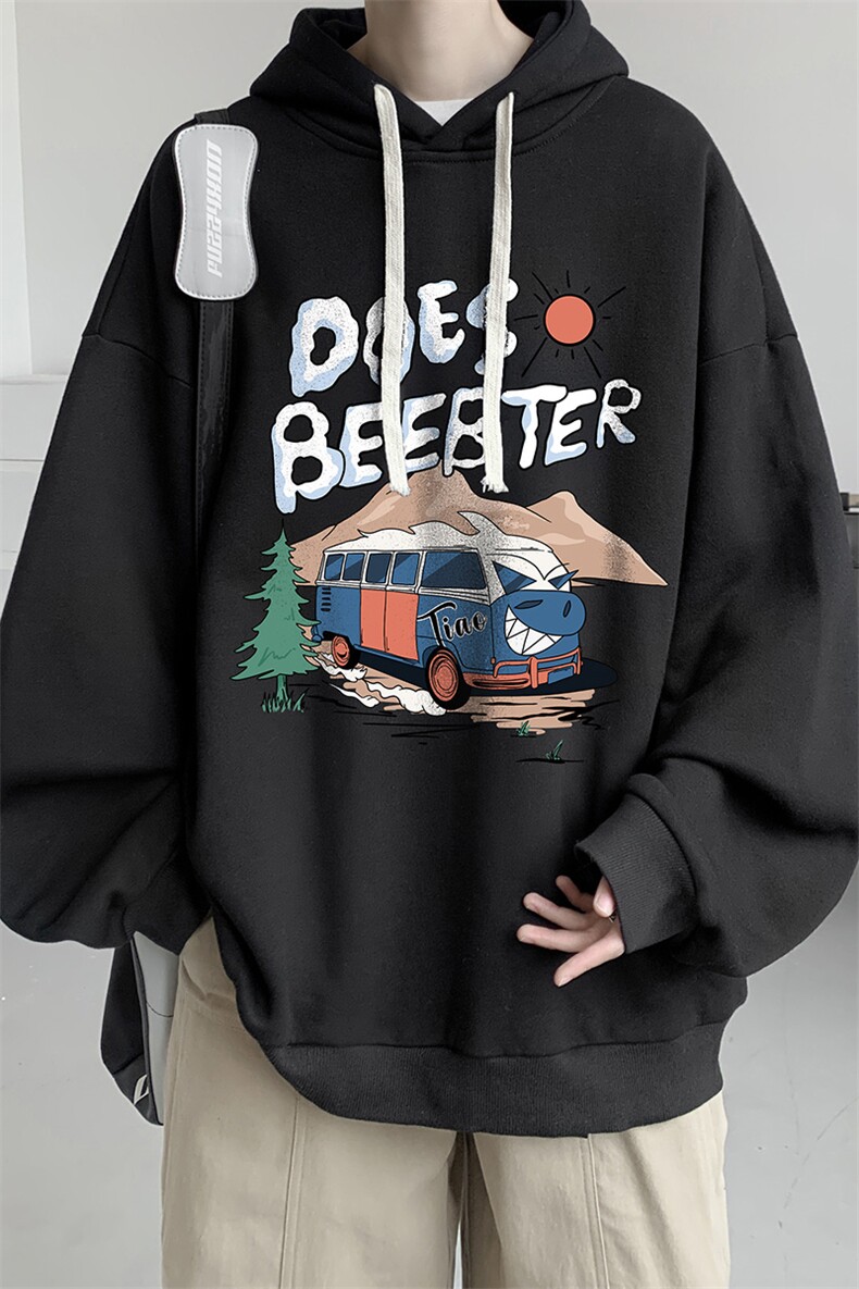 连帽卫衣男大码运动服帽衫外套WY2269-P35加绒款-P40,男装卫衣,电商A040