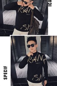 秋冬社会小伙圆领字母休闲套头毛衣修身针织打底衫MY8620-P65控85图片