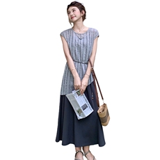 法式设计感罩衫吊带连衣裙套装女2025年夏季新款轻熟风小众两件套，女装套装/套裙，莘蕾