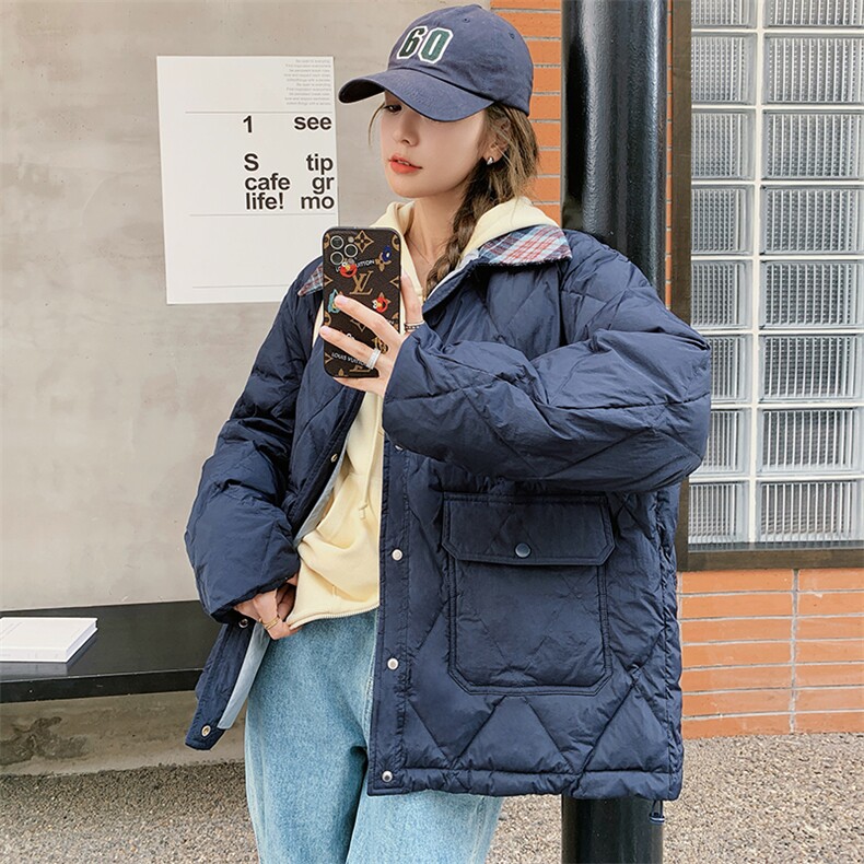 【新款首-发】90%新标白鸭绒羽绒服韩版拼接加厚外套女装,女装羽绒服,浙宝285（原212）