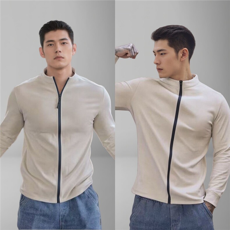 德绒开衫外套男女款秋冬健身运动训练服修身长袖打底衫T730-P35,男装T恤,星座308B-2