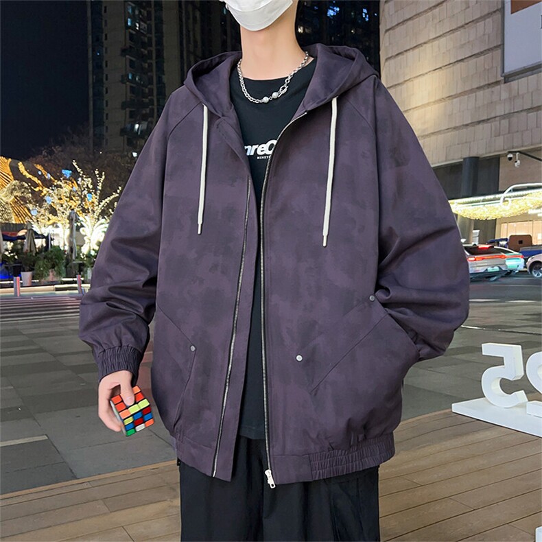 现货8509-P75大码控128春季大码户外连帽夹克外套图片