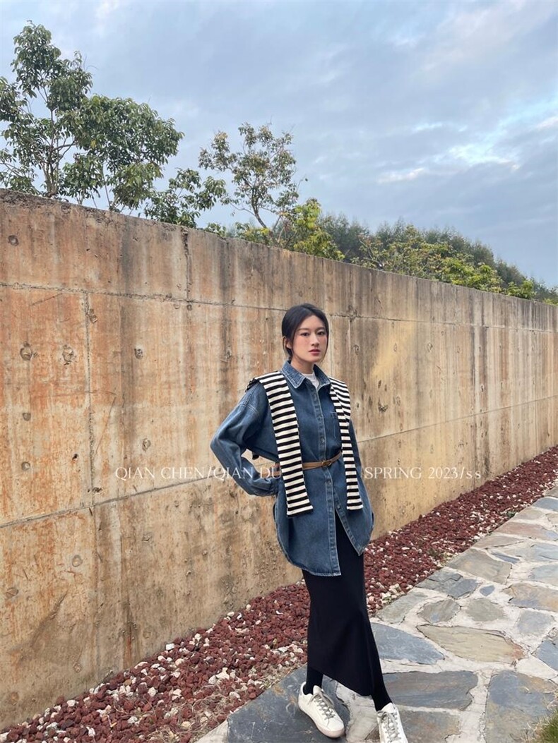 现货春季新款：披肩牛仔外套，其它，QIANCHEN 谦晨(1F)