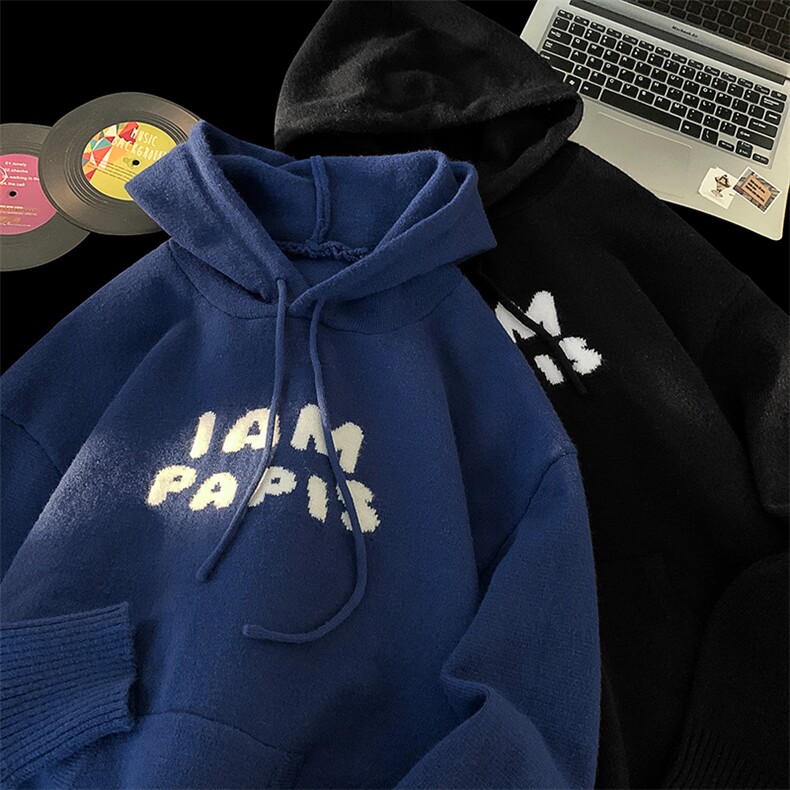 904-2-YY03-P55控78秋冬男女青少年连帽针织衫宽松字母毛衣线衣,男装针织衫/毛衣,星座904-2