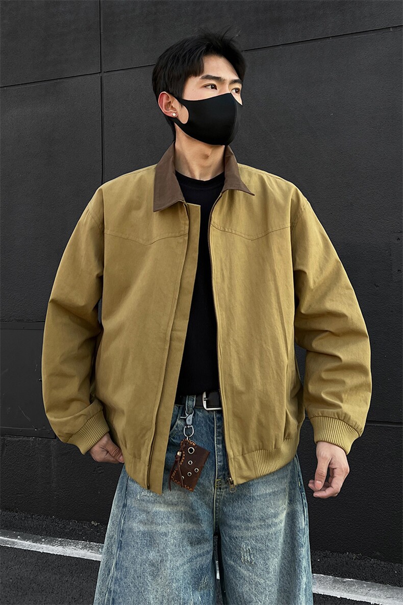 美式工装夹克水洗帆布翻领外套男xh90-特p80,男装夹克,电商B367