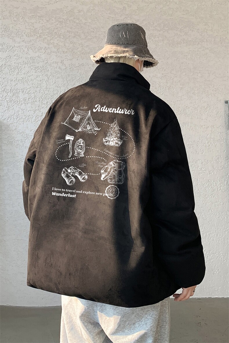麂皮绒棉衣男大码立领棉袄子男羽绒棉服JM87336-P110,男装棉衣,电商A040