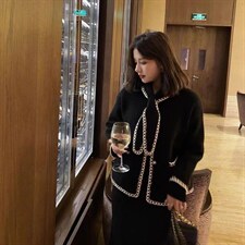 新款兔耳朵水晶貂外套，黑白两个色，有质感，其它，CHERRY·印