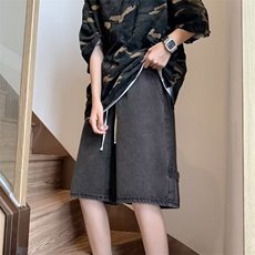 牛仔短裤男韩版潮流高街帅复古2024夏季新款ins五分裤RK1559-P37，男装牛仔裤，星座412-2