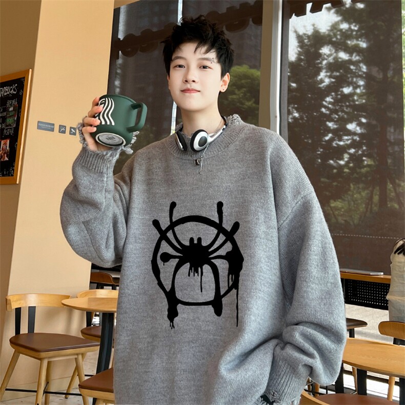 高品秋冬季破洞毛衣男复古慵懒风针织衫毛衣外套MYP3323-P65控88,男装针织衫/毛衣,电商B370