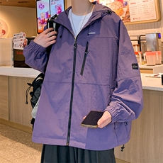 秋季高品质中性风潮流冲锋衣时尚简外套夹克CYJK9267P-75控价129，男装夹克，电商A128