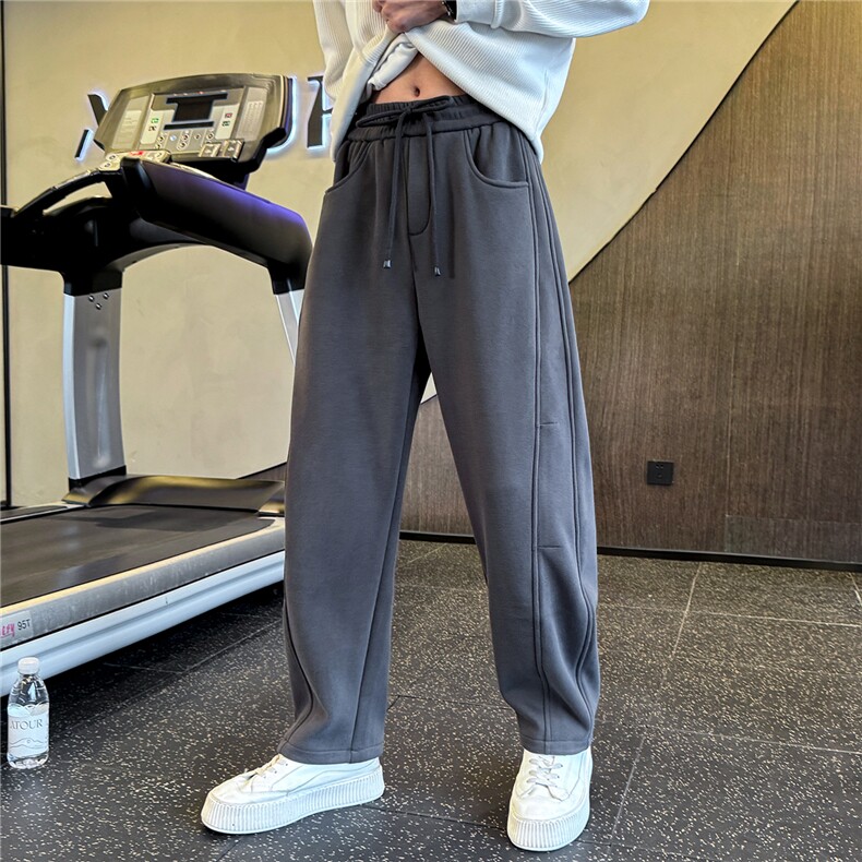 加绒休闲裤男秋冬2025新款加厚休闲男士弯刀裤A313-18231-P68,男装卫衣,电商A313