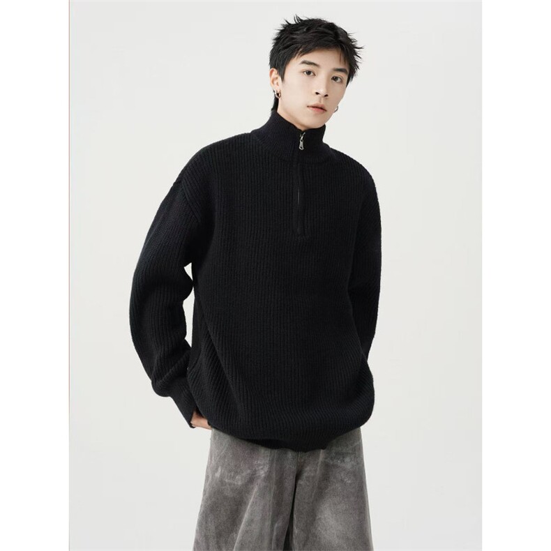 1506A/G50010/P50半拉链毛衣男士韩版宽松翻领1,男装针织衫/毛衣,星座1506A