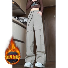 网络图现货冬加绒加厚防风抽绳束脚裤男女款RXRK65-P60，男装休闲裤，星座1005-4