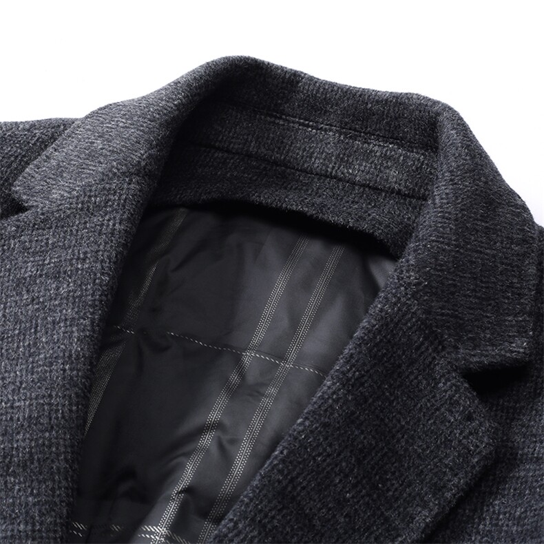 秋冬2023年男士毛呢大衣羊毛呢子中长款西服领风衣MSNA21007-P290，男装毛呢大衣，电商B212（原钱塘6029）