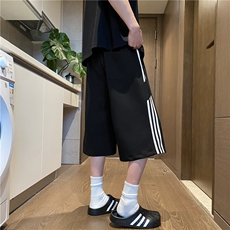 夏季新款美式运动条纹百搭宽松休闲七分裤B315-K25681-特P35控68，男装休闲裤，电商B315