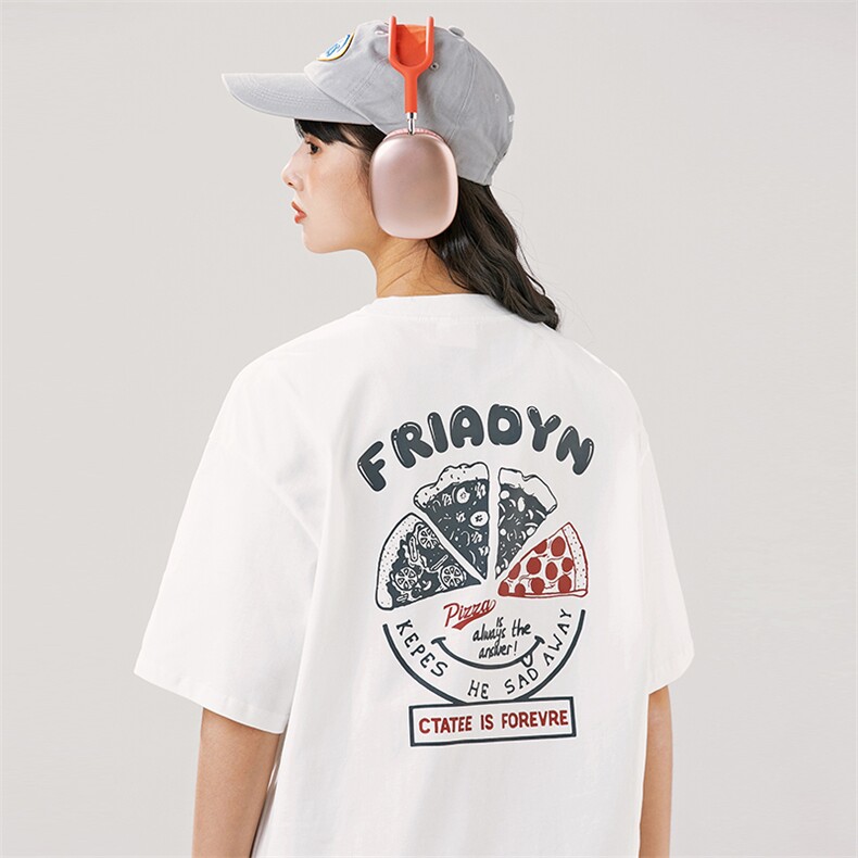 2024夏季新款男装日系潮牌纯色圆领宽松短袖休闲T恤半袖T928-F40图片