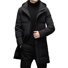 新款2023冬季脱卸帽羽绒服男装白鸭绒外套爸爸装YL21607-P390，男装羽绒服，电商B212（原钱塘6029）