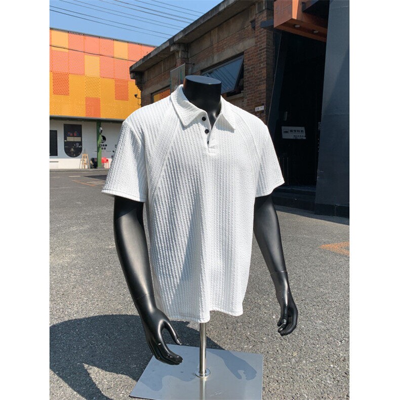XZ809A/PLL01/P35/控48肌理感拼接POLO衫T恤,男装T恤,星座809A(原222-1)