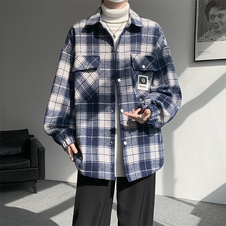 夹克男秋冬季新款港风宽松加厚泥料外套上衣JK712-P68，男装夹克，星座214-3