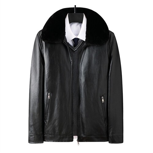 B-N216男士2023年秋季新款长袖加绒翻领PU皮夹克男士外套P72,男装皮衣,电商B360