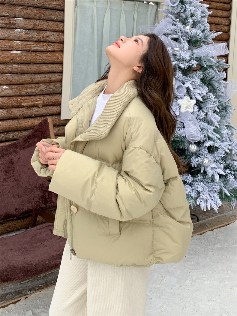 数据好现货2026冬季新款25121-P255-K388针织拼接50绒羽绒服,女装羽绒服,浙宝128（原290）