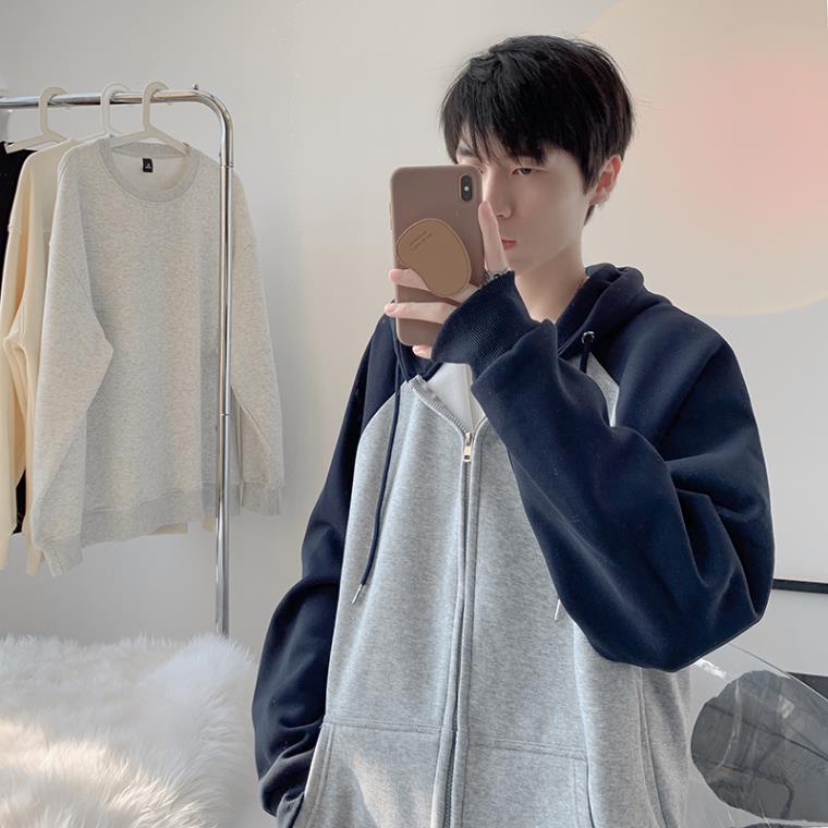 插肩加绒银狐绒连帽卫衣外套J1000/P68,男装卫衣,星座506
