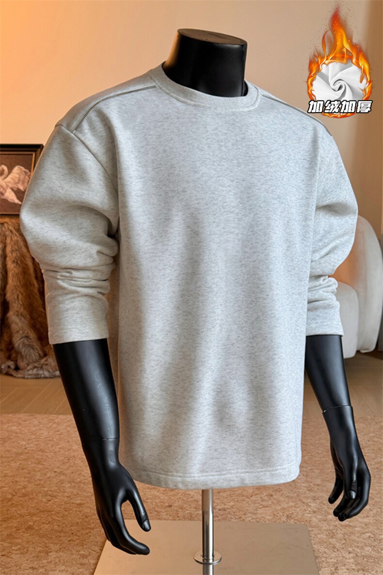 2025冬季新款港风假模大码真超绒T恤M-5XHT251000-特P30,男装T恤,电商A022