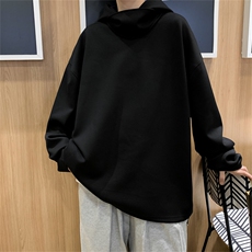 立领小众连帽卫衣男高级感纯色套头宽松百搭休闲上衣春秋情侣帽衫，男装卫衣，星座505-2（原电商A260-1)