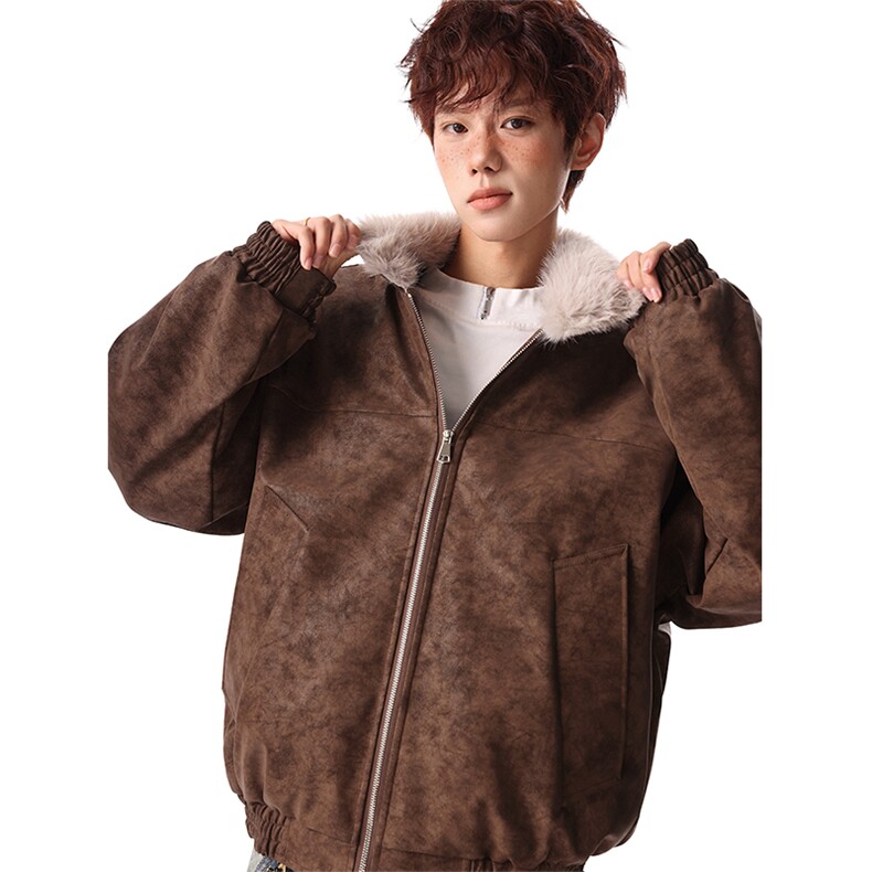 主推冬季立领新款宽松/座山雕外套潮加厚棉衣XZ102B-1M818-P115图片