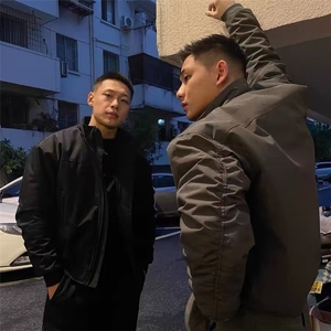夹克棉服男秋冬季防保暖男痞帅飞行棉衣男1001-1-MY59-P70图片