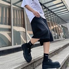 美式复古水洗高街牛仔短裤男女夏季阔腿休闲百搭七分裤D2255-p45，男装牛仔裤，星座1008