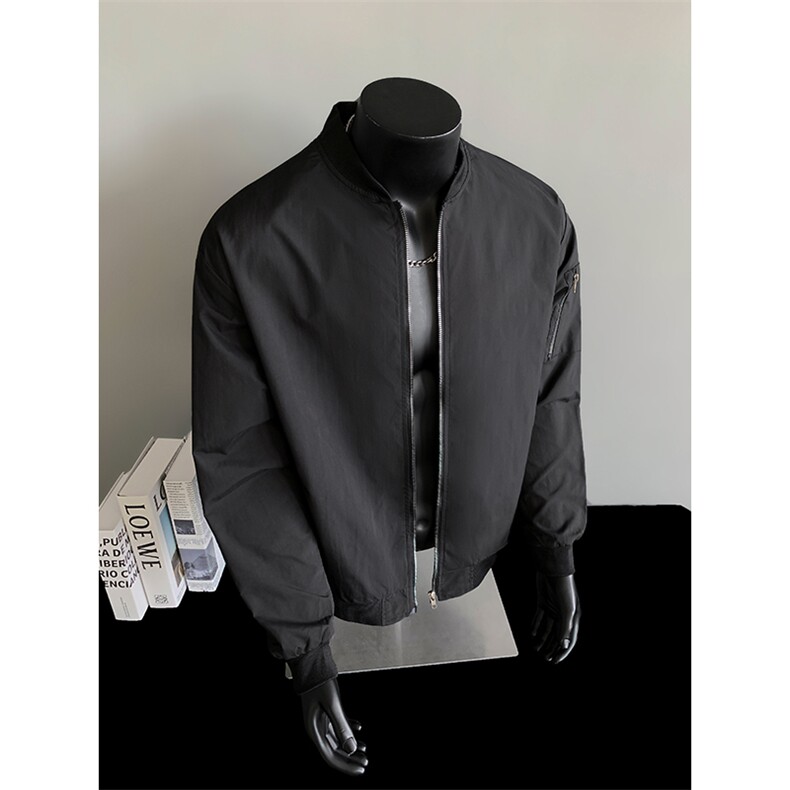 秋季男士夹克飞行服潮流棒球领外套个性茄克男装A266-JK8017-P33,男装夹克,电商A266
