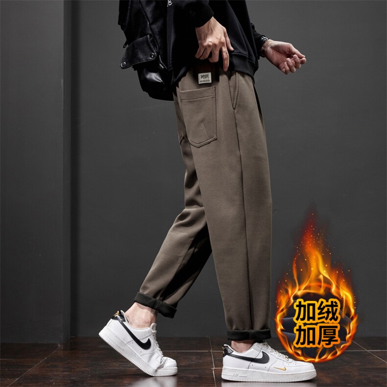 特批锥形加厚裤子男士秋冬款潮流宽松直筒休闲裤J830-P40/加绒P50,男装卫衣,星座509