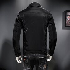 7126冬季新款潮男个性翻领羽绒服个性徽章刺绣白鸭绒外套P315，男装羽绒服，钱塘2010-1