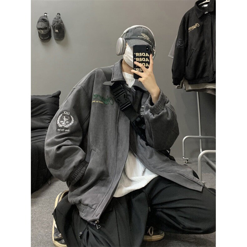 麂皮绒刺绣夹克WT2338-特P75-138加棉特P85-控148,男装夹克,星座609