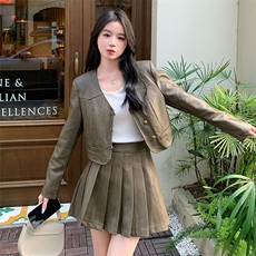 新品2c113-8819-p175-k258PU皮时尚套装，女装套装/套裙，2C113