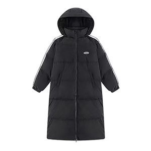 8607#高品质手塞棉 破卡面料情侣款韩系学院风长款棉服女外套图片