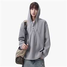 连帽卫衣男春季新款港风宽松华夫格大码长袖套头上衣CH59-P38，男装卫衣，星座214-3