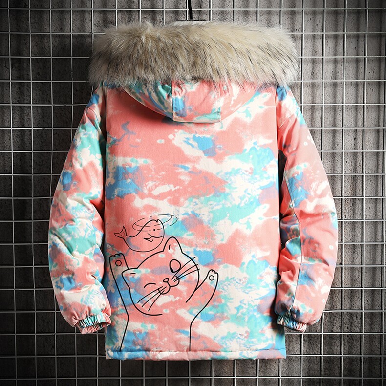 MC49133-P135日系潮衣男大码派克服男工装服外套袄网格,男装棉衣,电商A040A