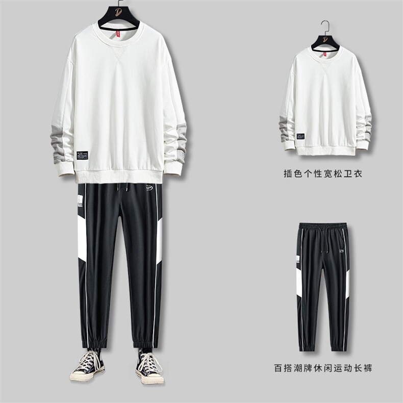 秋季新款潮牌ins时尚搭配青少年男士休闲卫衣套装SW208+K0099-P50,男装休闲套装,电商A128