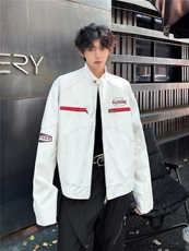 2025年新款港风夹克美式宽松皮衣情侣外套男装XZ212-1-QPY855-P65，男装夹克，星座212-1