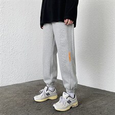 新款春季韩版潮流港风休闲钢印字母束脚宽松休闲卫裤FNY2333-P45图片