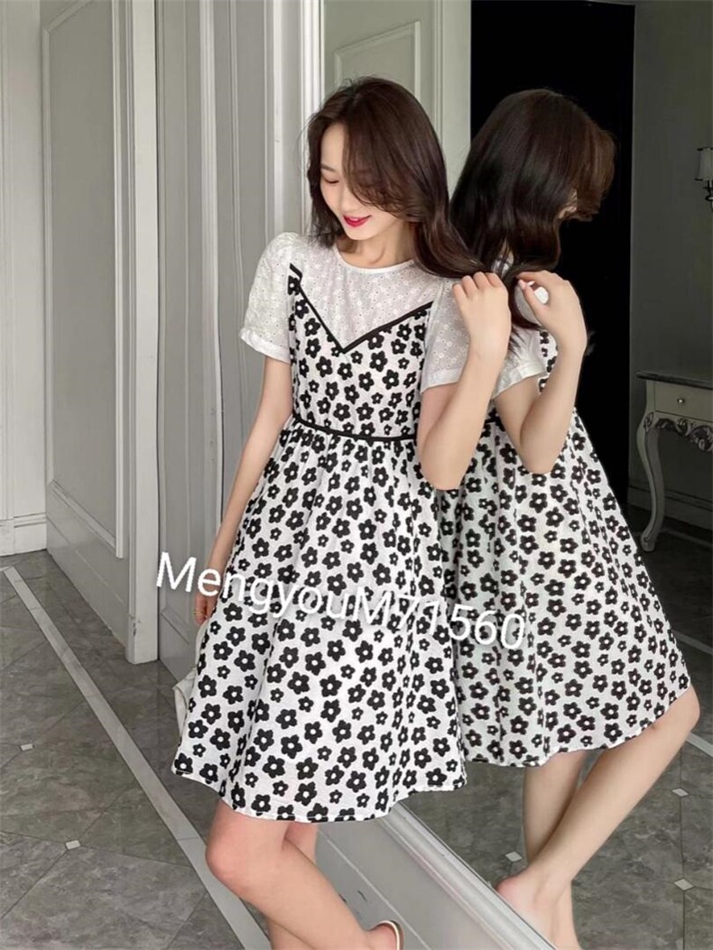 拼接连衣。，其它，梦由