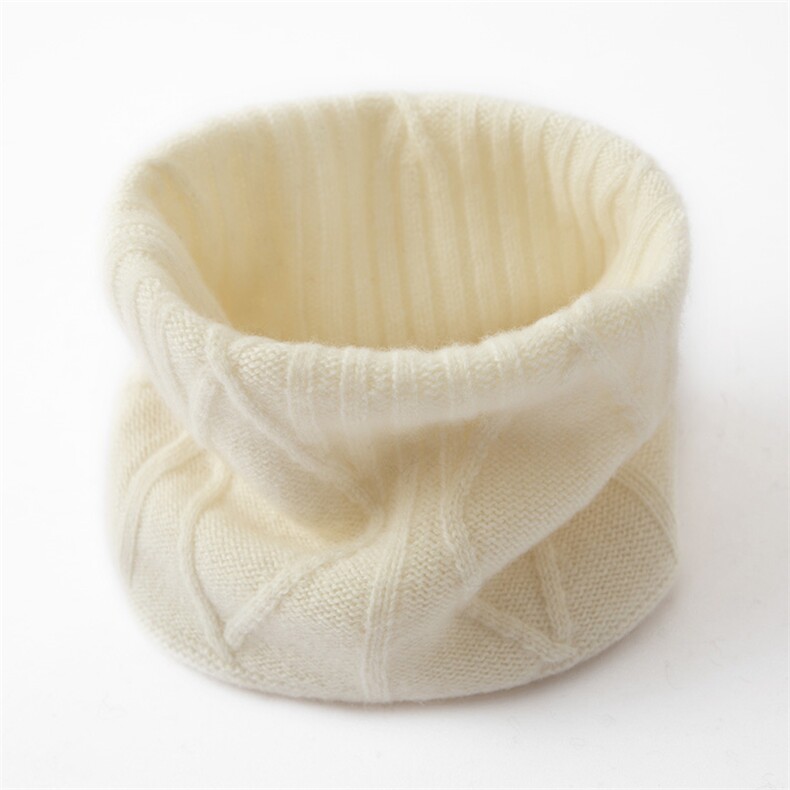 秋冬季围巾女外搭保暖针织护颈围脖脖套，围巾，戎咖羊绒