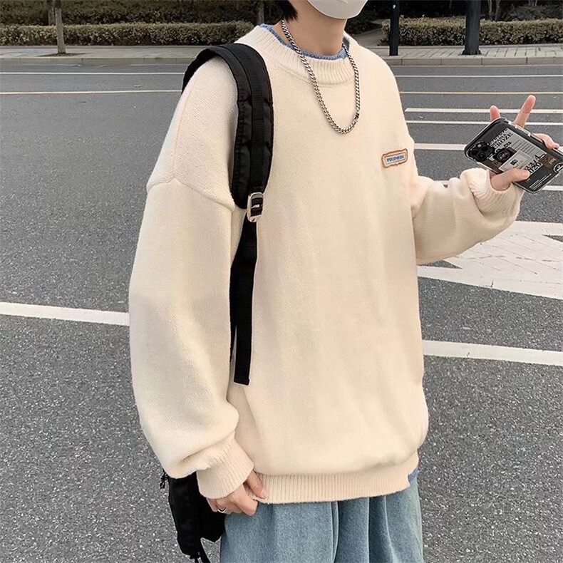 假两件毛衣男青少年圆领宽松套头针织衫GM18P42,男装针织衫/毛衣,星座1116-2