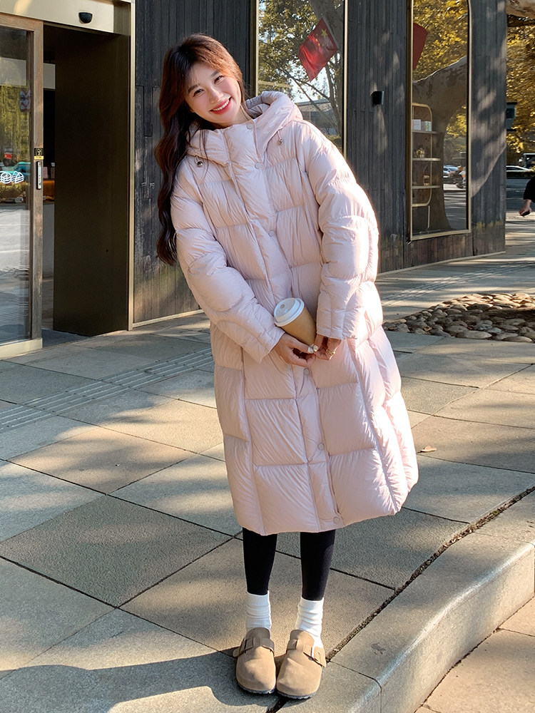 2025现货主推90绒长款羽绒服210-F6356-p415-598有帽不可拆,女装羽绒服,浙宝210（原浙宝191）